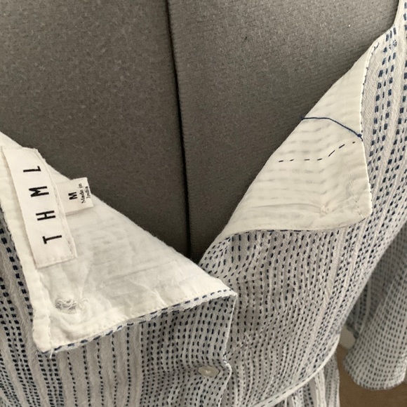 THML Embroidered Yoke Dress with Tasseled Ties - Picture 16 of 16